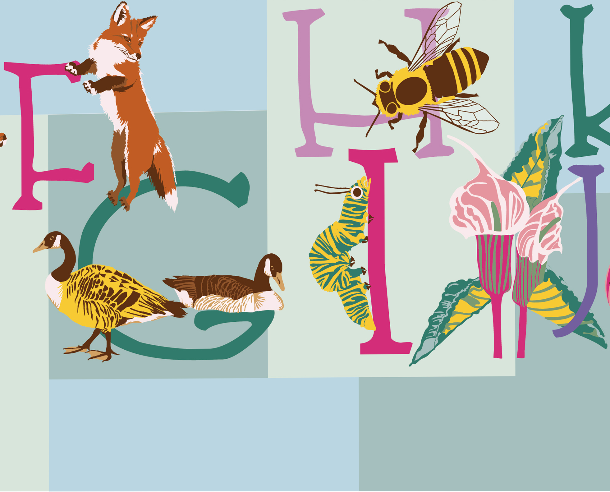 Alphabet mural